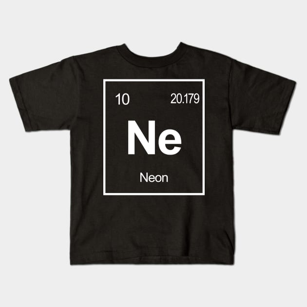 Ne Element of Neon - Periodic Table Elements - Neon Kids T-Shirt by Mash92